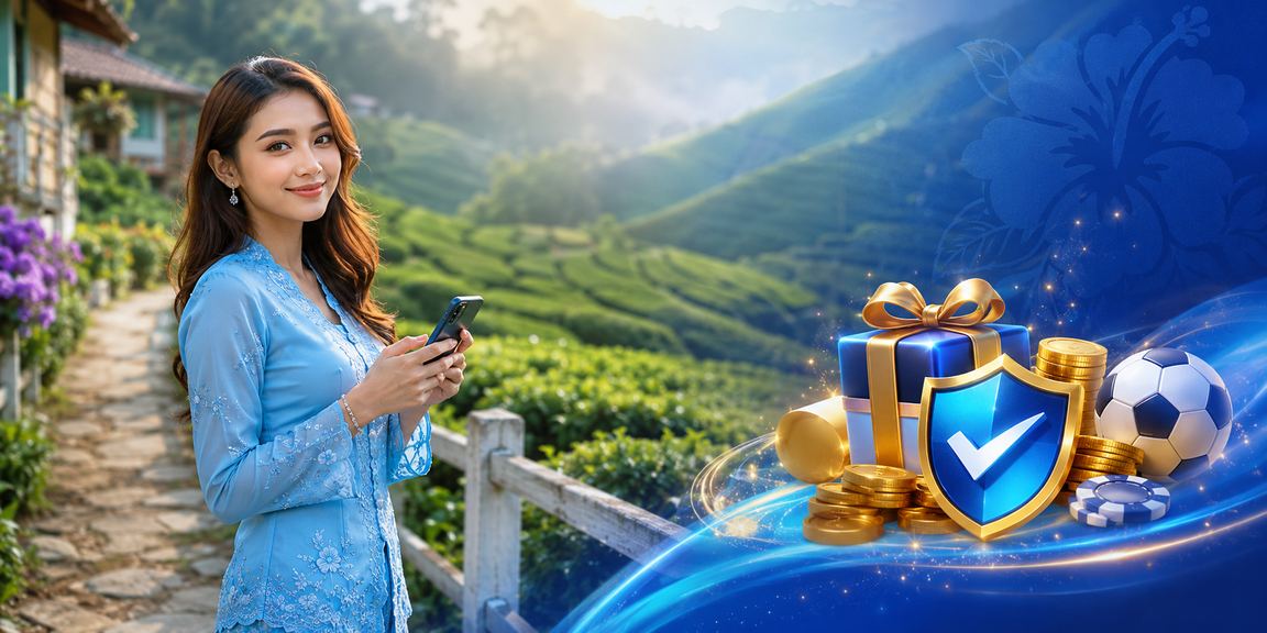 Wanita berbaju kurung Malaysia membuat deposit untuk pertaruhan odds perlawanan